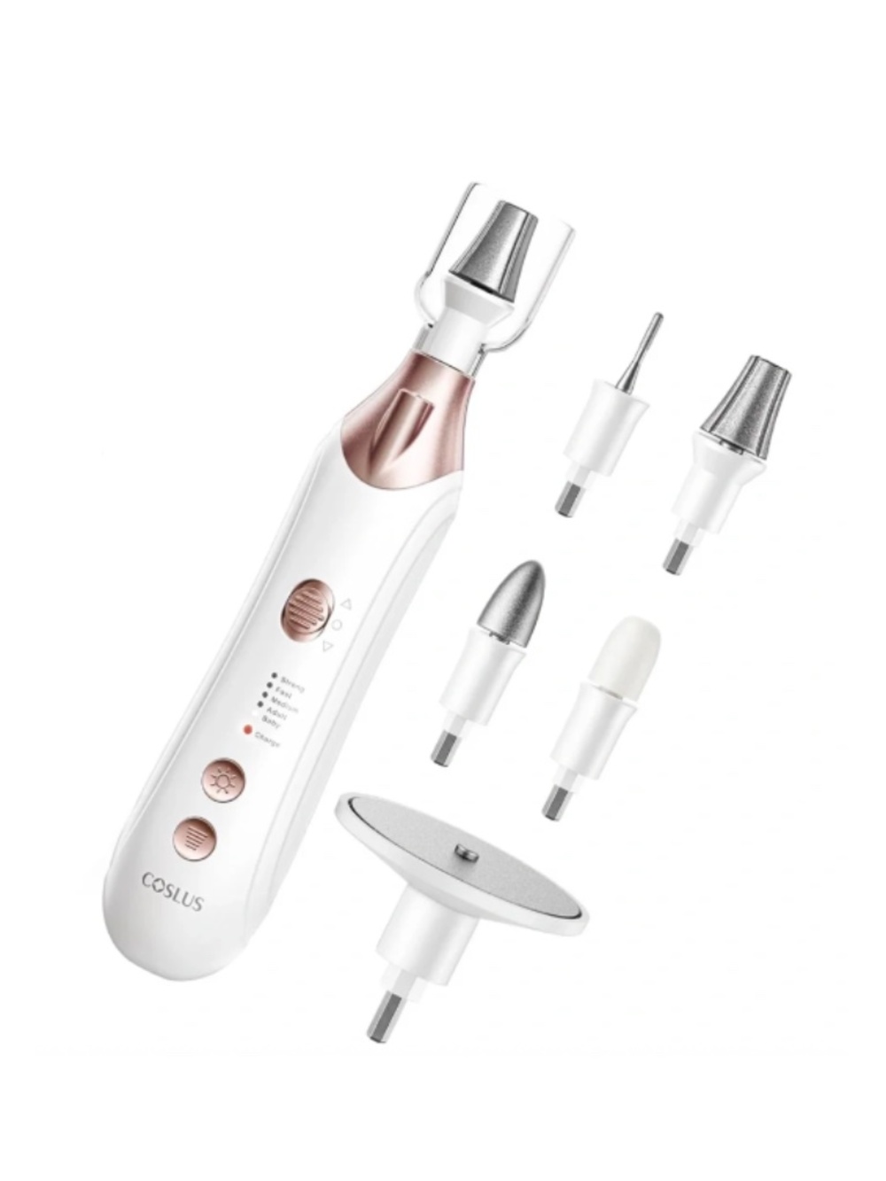 White And Rose Gold Electric Nail Drill Kit And Callus Remover